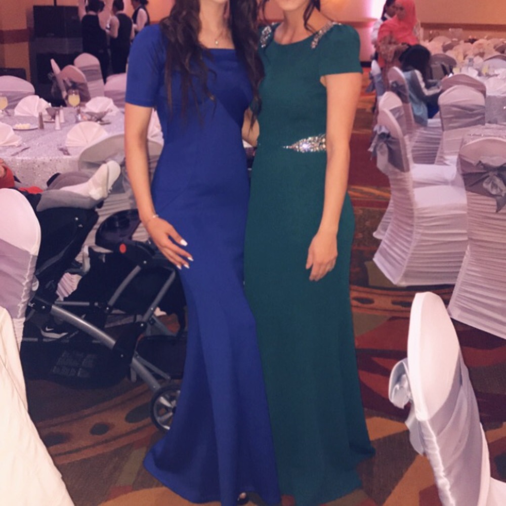 Emerald green dress